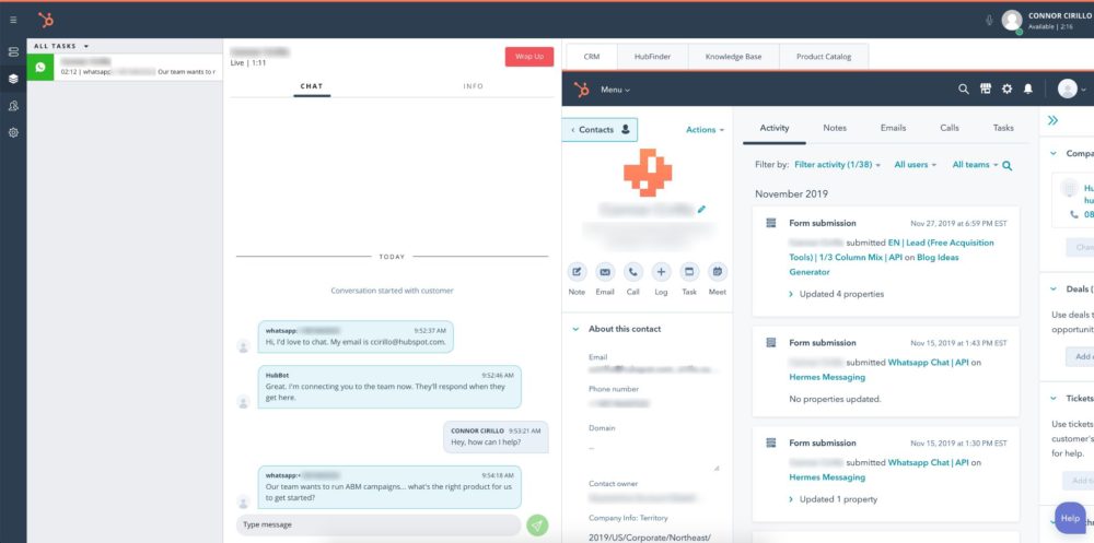 Hubspot with Twilio Integration